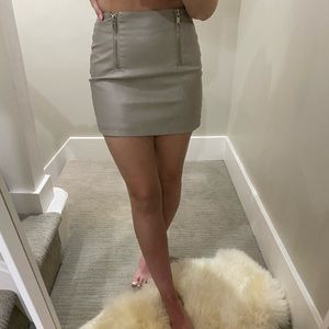 Mini leather skirt